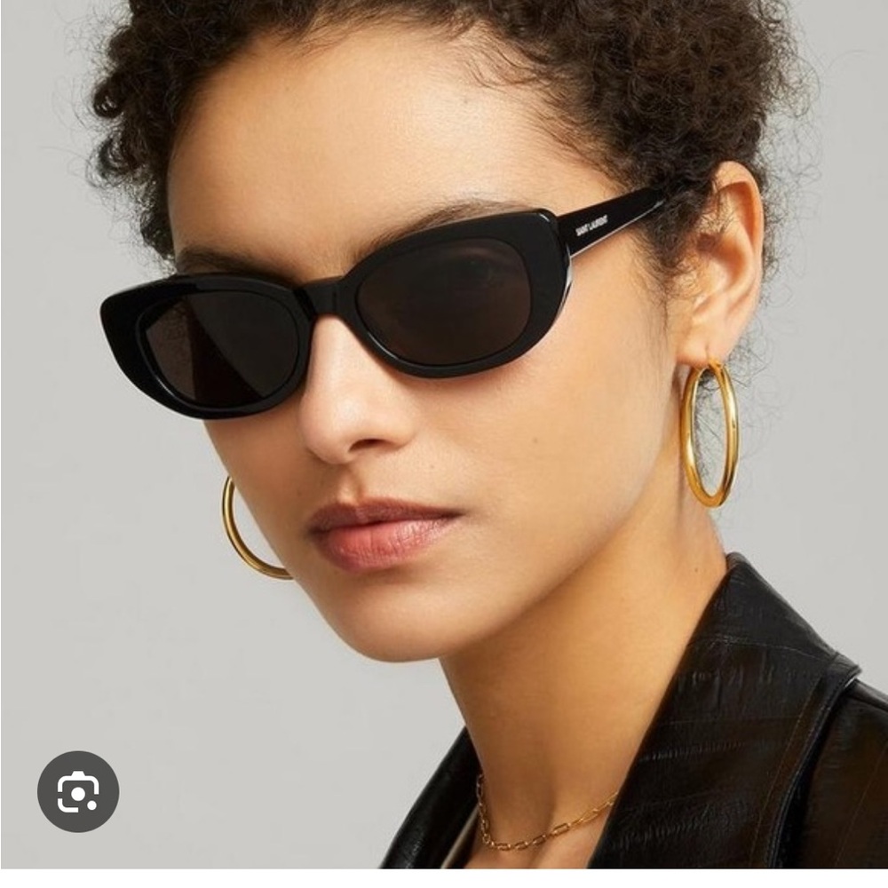 Saint Laurent Black Cat-Eye Sunglasses